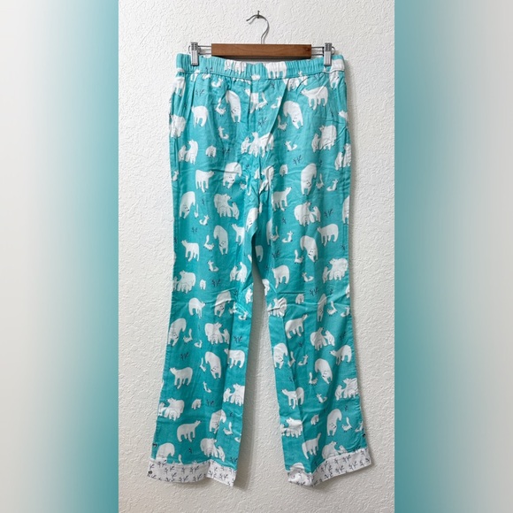 Munki Munki Polar Bear Print 2-Piece Flannel Pajama Set - S - Picture 13 of 15